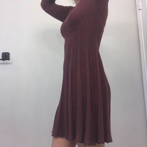 Maroon Long sleeve dress